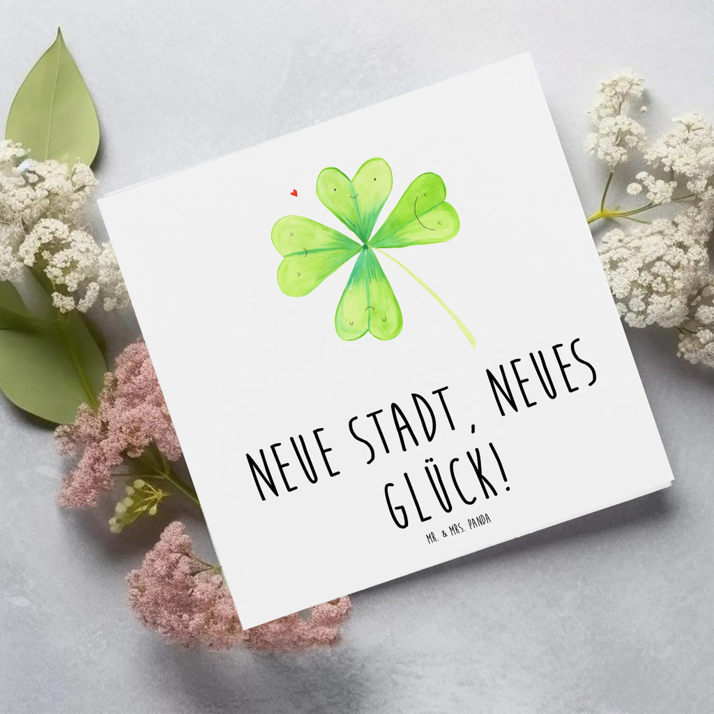 Deluxe Card Neue Stadt, neues Glück! Hochwertige Grußkarte, Karte, Grußkarte, Hochzeitskarte, Glückwunschkarte, Einladungskarte, Hochwertige Klappkarte, Klappkarte, Geburtstagskarte