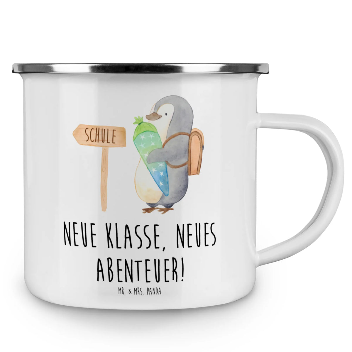 Camping Emaille Tasse Erster Schultag Abenteuer Outdoor Tasse, Campingtasse, Teebecher, Tasse Emaille, Kaffeepott, Emaille Becher, Teetasse, Blechtasse, blechbecher, emaillebecher, metallbecher, Outdoor Becher, Motivtasse, Haferl, becher emaille, outdoortasse, Emailletasse, wanderbecher, Pott, reisetasse, Reisebecher, Emaille Tasse, wandertasse, Campingbecher, Dekoration, sprüche, zitate, spruch kollektion, inspiration, motivation, lebensweisheiten, geschenkideen, wanddeko, wohnaccessoires, sprüche sammlung, schöne sprüche, glück, liebe, freude, Lächeln, alltag verschönern, nachhaltige geschenke, Kreativ, Einzigartig, shopify, mr and mrs panda