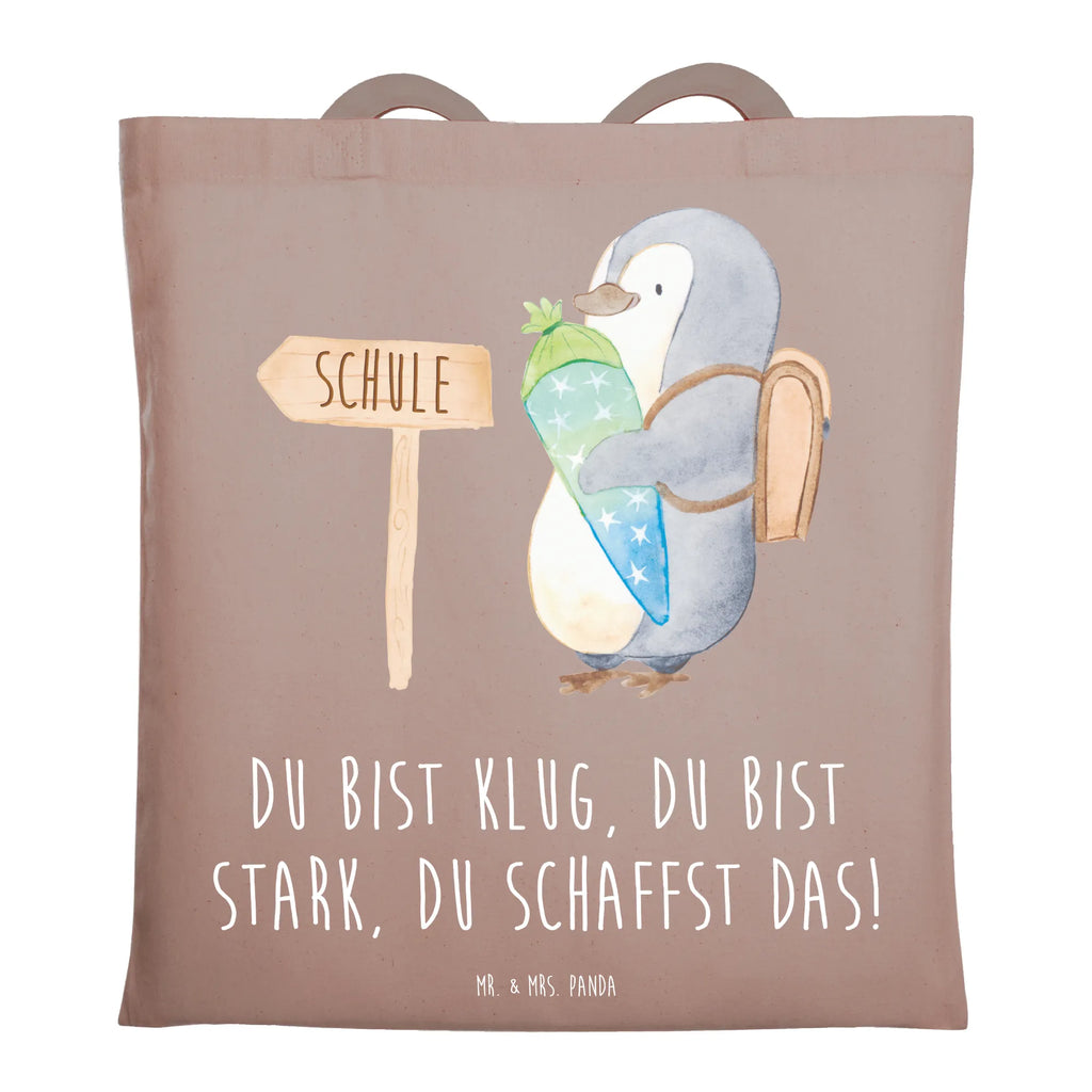 Tote bag Du bist klug, du bist stark, du schaffst das! Einkaufstasche, Tragetasche, Beutel, Badetasche, Beuteltasche, Shopper, Tasche, Laptoptasche, Stoffbeutel, Strandtasche, Einkaufstüte, Stofftasche, Schultertasche, Umhängetasche, Jutebeutel, Jutetasche