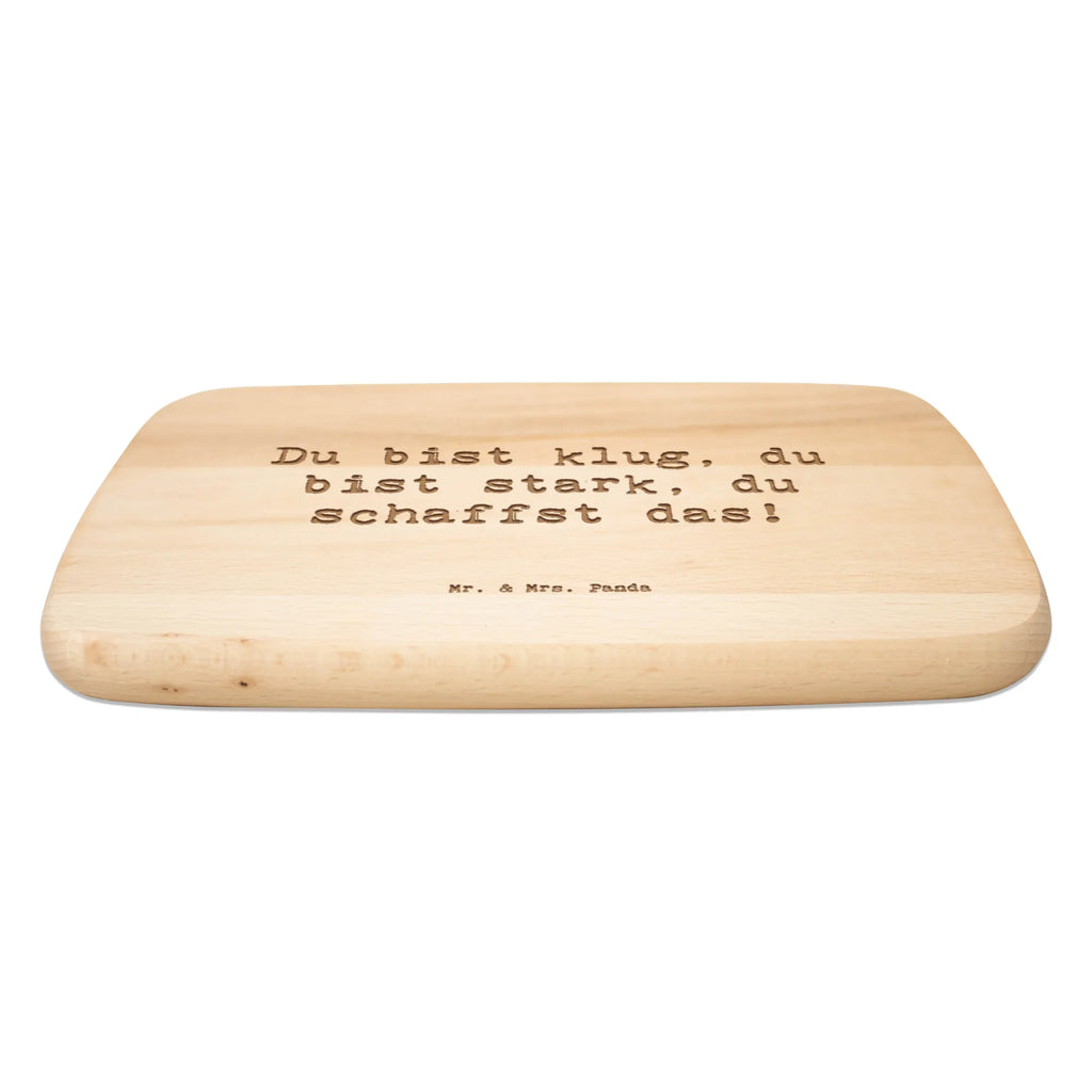Serving board Saying Du bist klug, du bist stark, du schaffst das! cutting board, breakfast board, Board