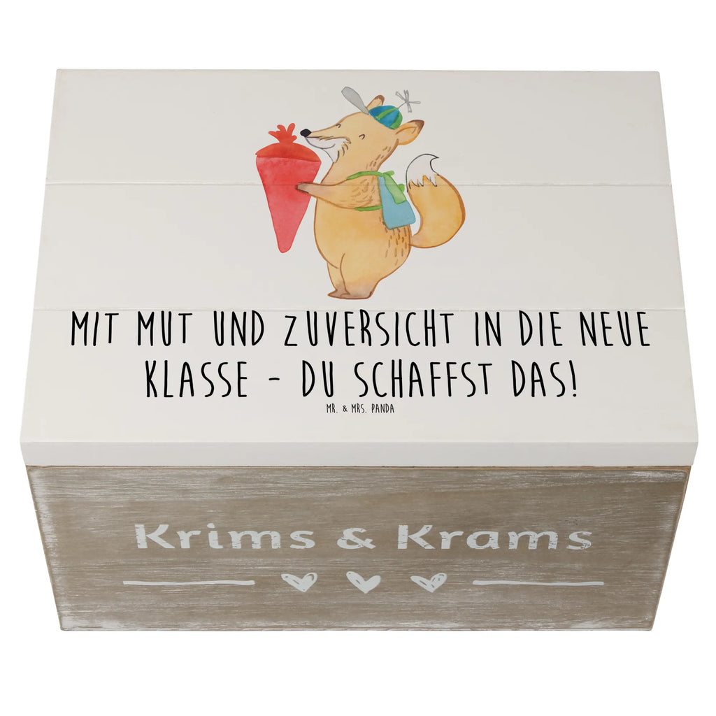 Holzkiste Erster Schultag Mut und Zuversicht Erinnerungsbox, Aufbewahrungsbox, XXL, Dekokiste, Geschenkdose, Schatulle, Schatzkiste, Erinnerungskiste, Geschenkbox, Kiste, Truhe, Holzkiste