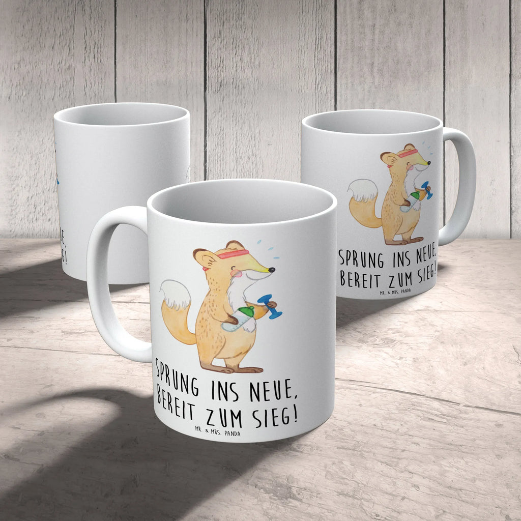Mug Sprung ins Neue, bereit zum Sieg! Keramiktasse, Tasse, Geschenktasse, Bürotasse, Tasse mit Motiven, Tasse mit Zitaten, Teetasse, Porzellantasse, Kaffeetasse