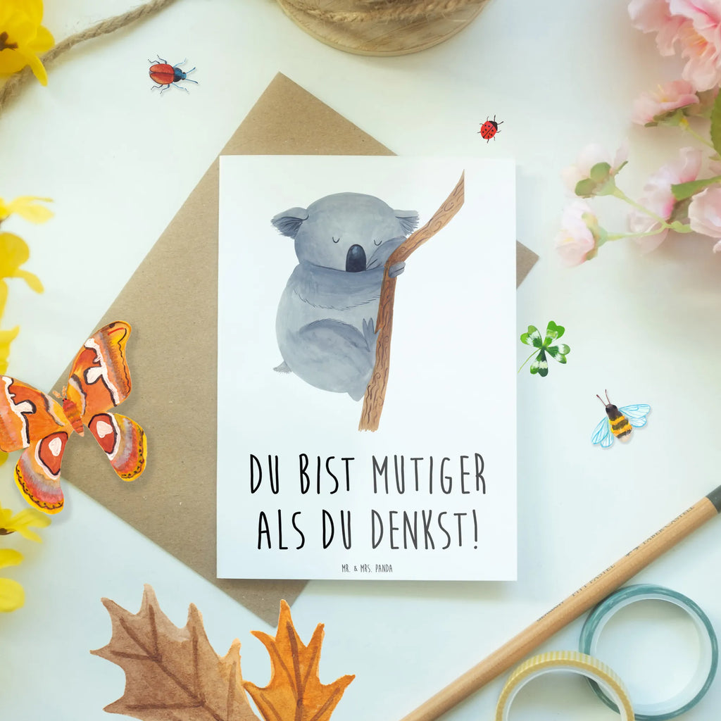 Greetings card Du bist mutiger als du denkst! Einladungskarte, Grußkarte, Hochzeitskarte, Glückwunschkarte, Karte, Geburtstagskarte, Klappkarte, Ansichtskarten