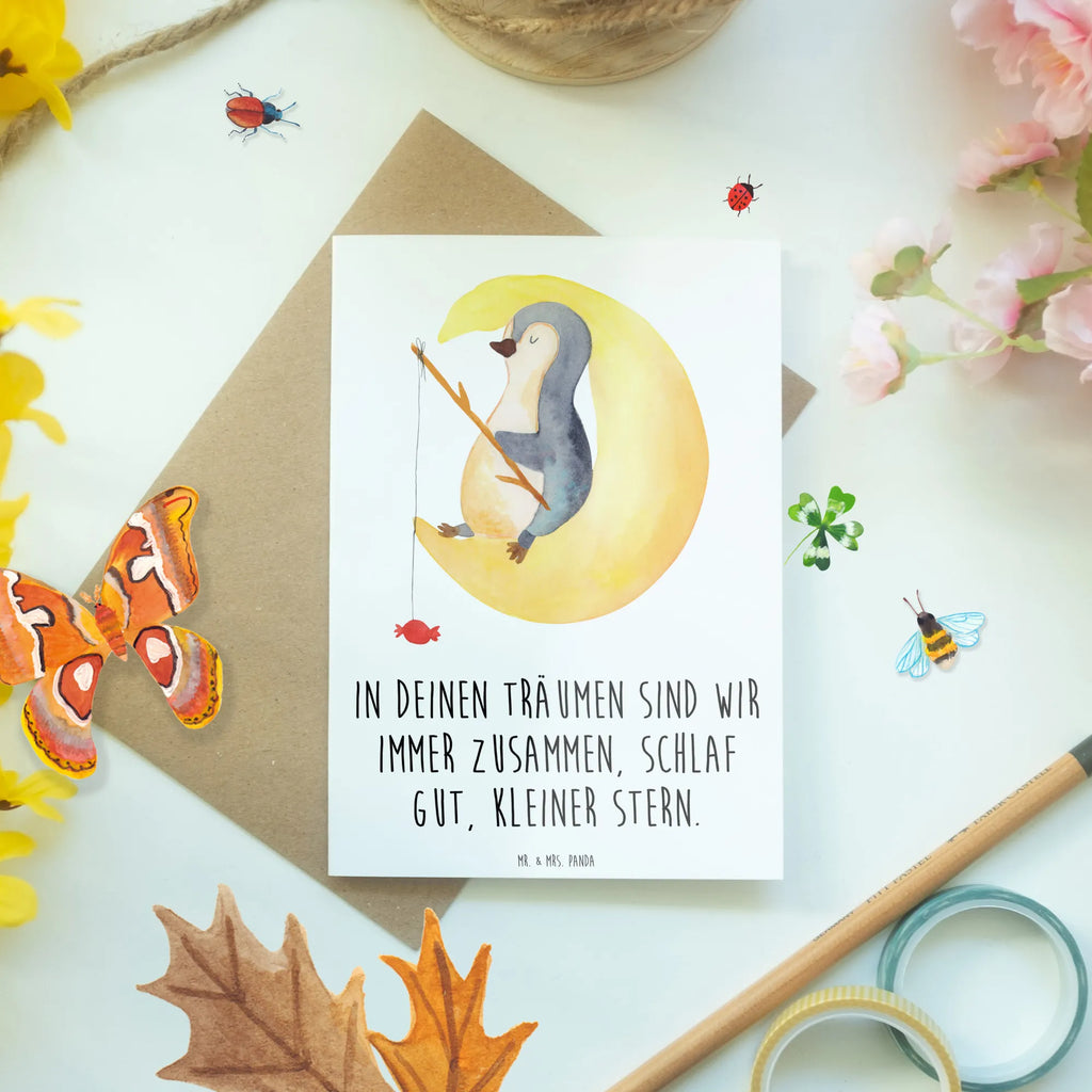 Greetings card In deinen Träumen sind wir immer zusammen, schlaf gut, kleiner Stern. Glückwunschkarte, Karte, Ansichtskarten, Einladungskarte, Hochzeitskarte, Klappkarte, Geburtstagskarte, Grußkarte