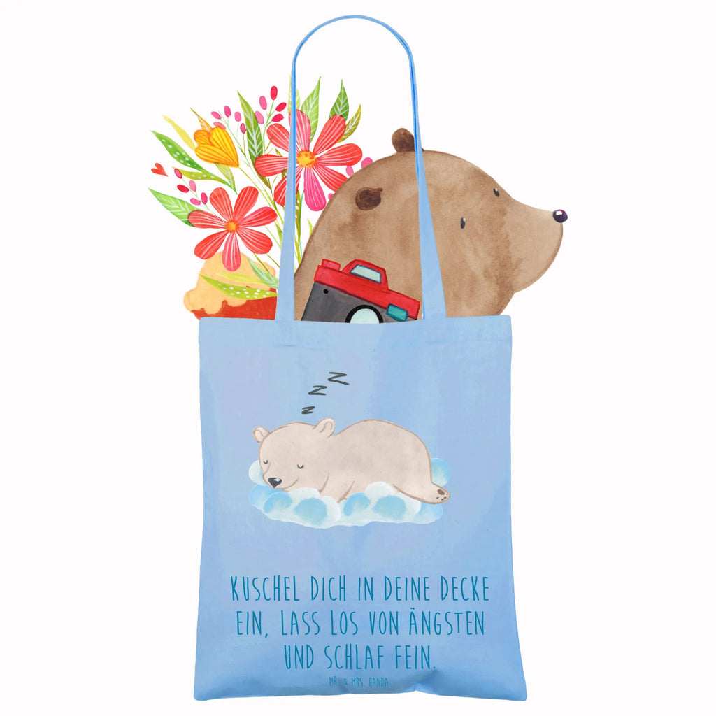Tote bag Kuschel dich in deine Decke ein, lass los von Ängsten und schlaf fein. Stoffbeutel, Einkaufstasche, Jutetasche, Tasche, Beuteltasche, Schultertasche, Strandtasche, Stofftasche, Umhängetasche, Beutel, Badetasche, Tragetasche, Jutebeutel, Einkaufstüte, Laptoptasche, Shopper
