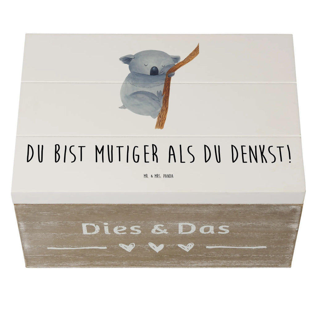 Wooden chest Du bist mutiger als du denkst! Aufbewahrungsbox, Holzkiste, Geschenkdose, Schatulle, Schatzkiste, Erinnerungskiste, Erinnerungsbox, Kiste, Dekokiste, Geschenkbox, Truhe, XXL