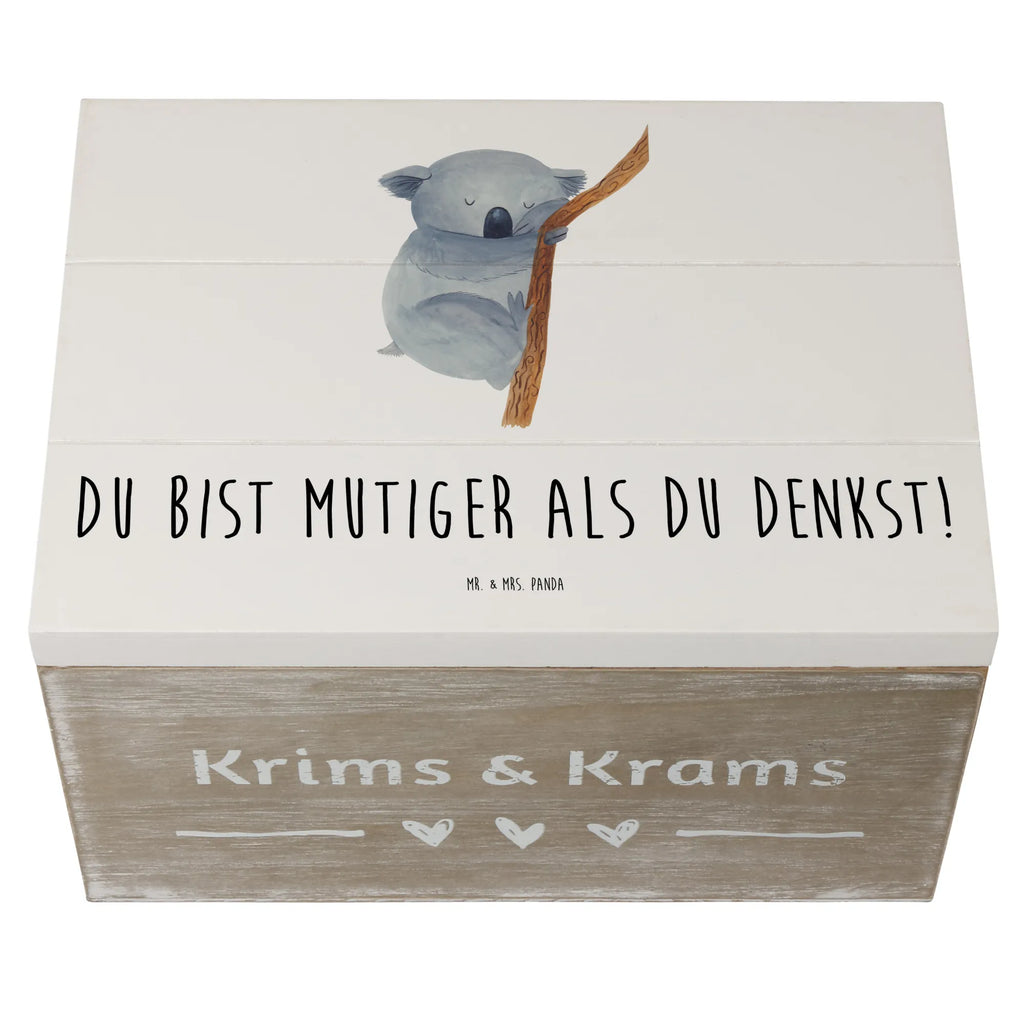 Wooden chest Du bist mutiger als du denkst! Aufbewahrungsbox, Holzkiste, Geschenkdose, Schatulle, Schatzkiste, Erinnerungskiste, Erinnerungsbox, Kiste, Dekokiste, Geschenkbox, Truhe, XXL