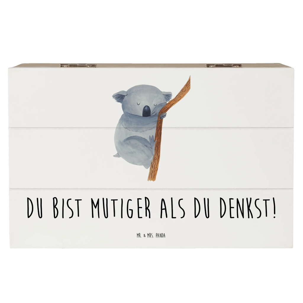 Wooden chest Du bist mutiger als du denkst! Aufbewahrungsbox, Holzkiste, Geschenkdose, Schatulle, Schatzkiste, Erinnerungskiste, Erinnerungsbox, Kiste, Dekokiste, Geschenkbox, Truhe, XXL