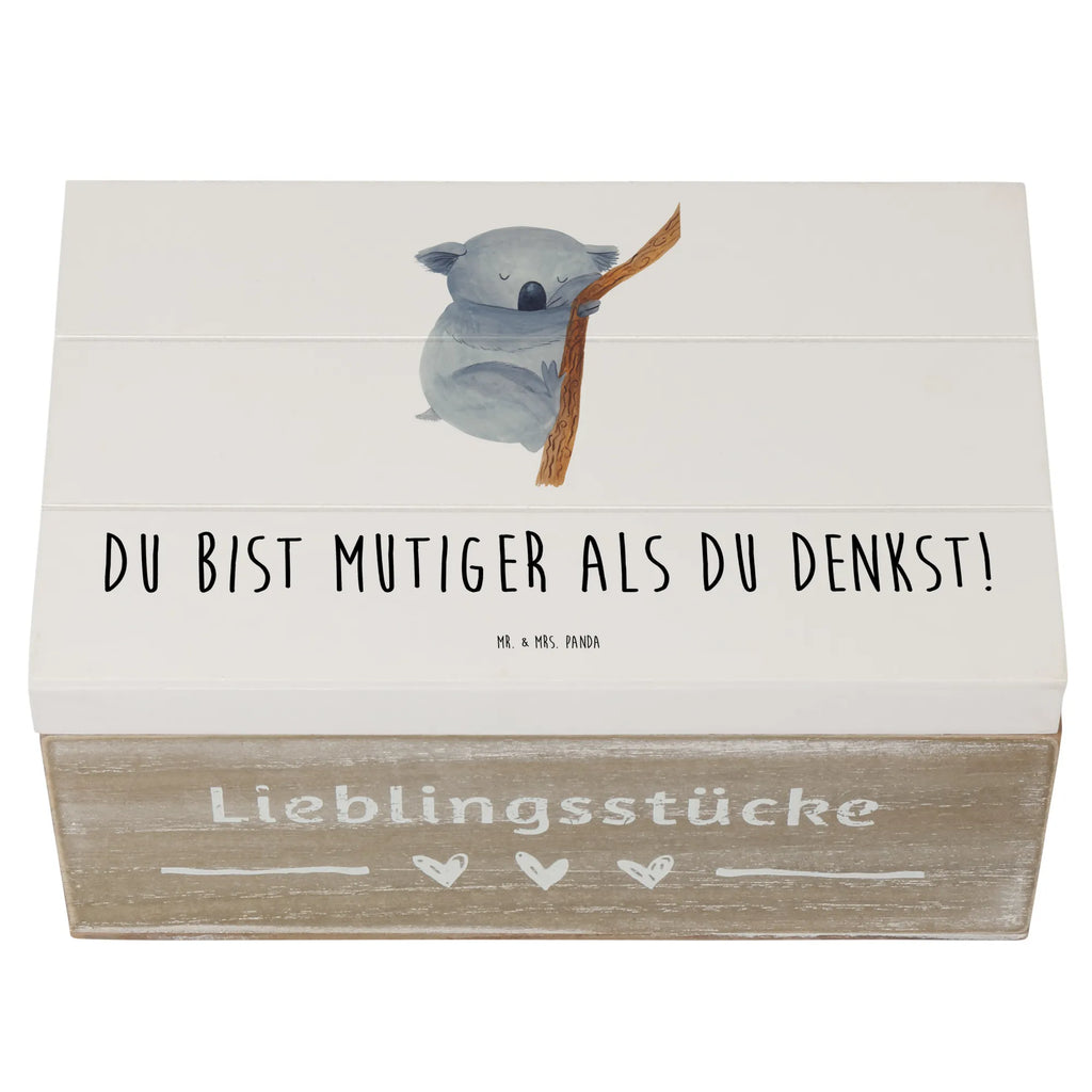 Wooden chest Du bist mutiger als du denkst! Aufbewahrungsbox, Holzkiste, Geschenkdose, Schatulle, Schatzkiste, Erinnerungskiste, Erinnerungsbox, Kiste, Dekokiste, Geschenkbox, Truhe, XXL