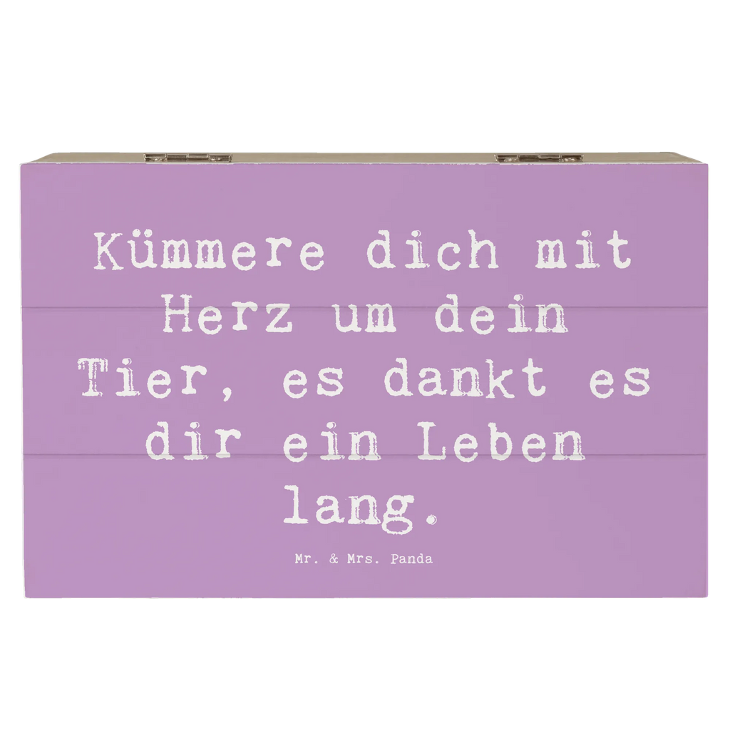 Wooden chest Saying Kümmere dich mit Herz um dein Tier, es dankt es dir ein Leben lang. Truhe, Kiste, Schatzkiste, Aufbewahrungsbox, Geschenkbox, Erinnerungskiste, XXL, Geschenkdose, Schatulle, Holzkiste, Dekokiste, Erinnerungsbox