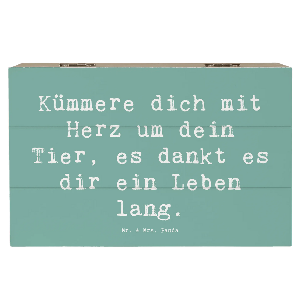 Wooden chest Saying Kümmere dich mit Herz um dein Tier, es dankt es dir ein Leben lang. Truhe, Kiste, Schatzkiste, Aufbewahrungsbox, Geschenkbox, Erinnerungskiste, XXL, Geschenkdose, Schatulle, Holzkiste, Dekokiste, Erinnerungsbox