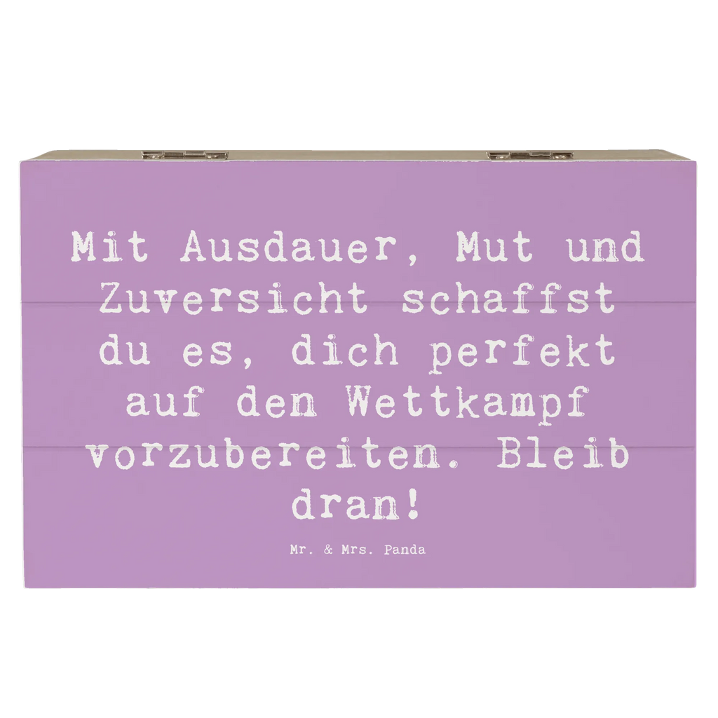 Wooden chest Saying Mit Ausdauer, Mut und Zuversicht schaffst du es, dich perfekt auf den Wettkampf vorzubereiten. Bleib dran! Dekokiste, Schatzkiste, Erinnerungskiste, Geschenkbox, Geschenkdose, Holzkiste, Aufbewahrungsbox, XXL, Schatulle, Truhe, Erinnerungsbox, Kiste