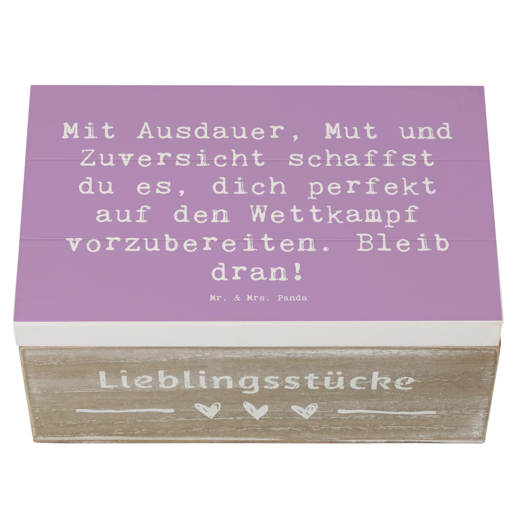 Wooden chest Saying Mit Ausdauer, Mut und Zuversicht schaffst du es, dich perfekt auf den Wettkampf vorzubereiten. Bleib dran! Dekokiste, Schatzkiste, Erinnerungskiste, Geschenkbox, Geschenkdose, Holzkiste, Aufbewahrungsbox, XXL, Schatulle, Truhe, Erinnerungsbox, Kiste