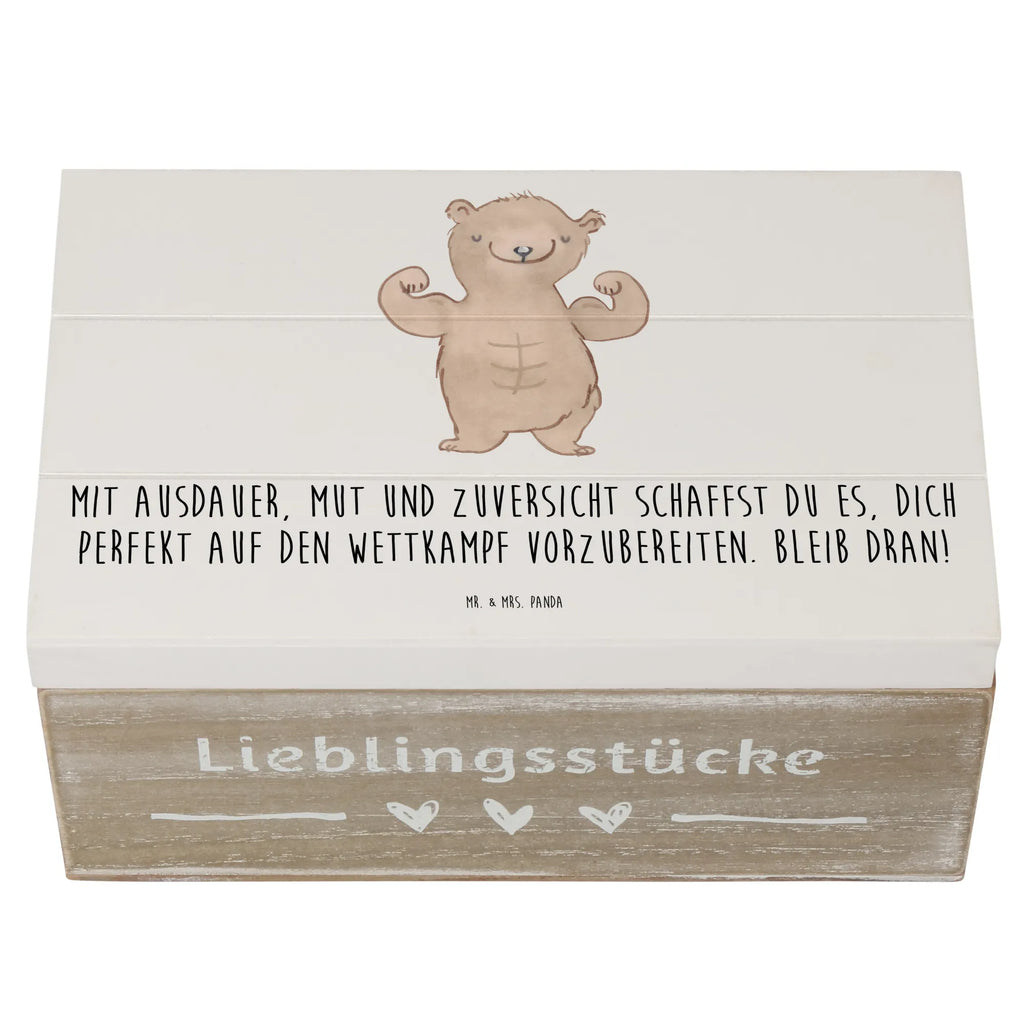 Wooden chest Mit Ausdauer, Mut und Zuversicht schaffst du es, dich perfekt auf den Wettkampf vorzubereiten. Bleib dran! Geschenkbox, Holzkiste, Schatzkiste, Erinnerungskiste, Truhe, Dekokiste, Erinnerungsbox, XXL, Kiste, Aufbewahrungsbox, Geschenkdose, Schatulle