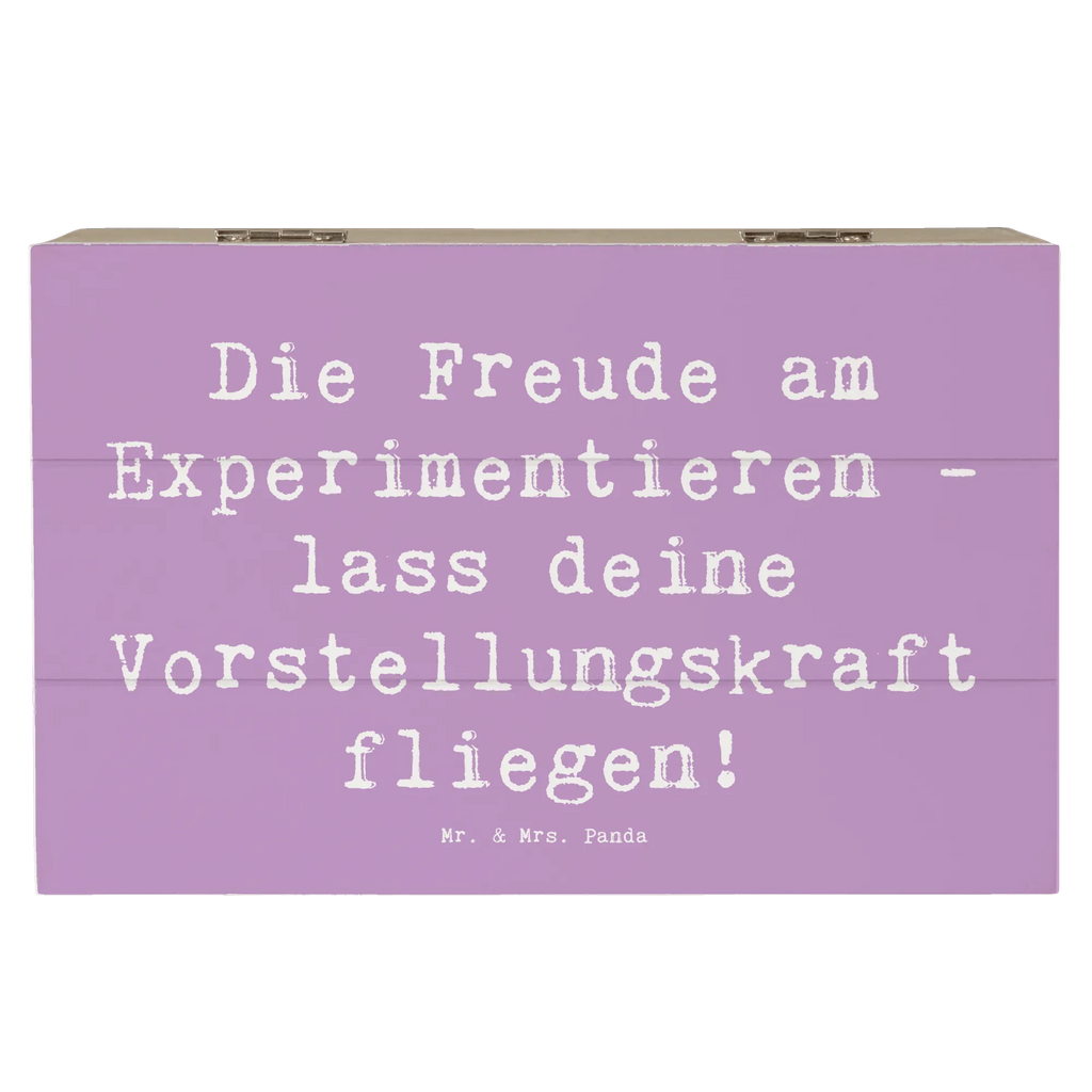 Holzkiste Spruch Die Freude am Experimentieren XXL, Schatulle, Erinnerungsbox, Geschenkbox, Aufbewahrungsbox, Dekokiste, Geschenkdose, Truhe, Kiste, Schatzkiste, Erinnerungskiste, Holzkiste