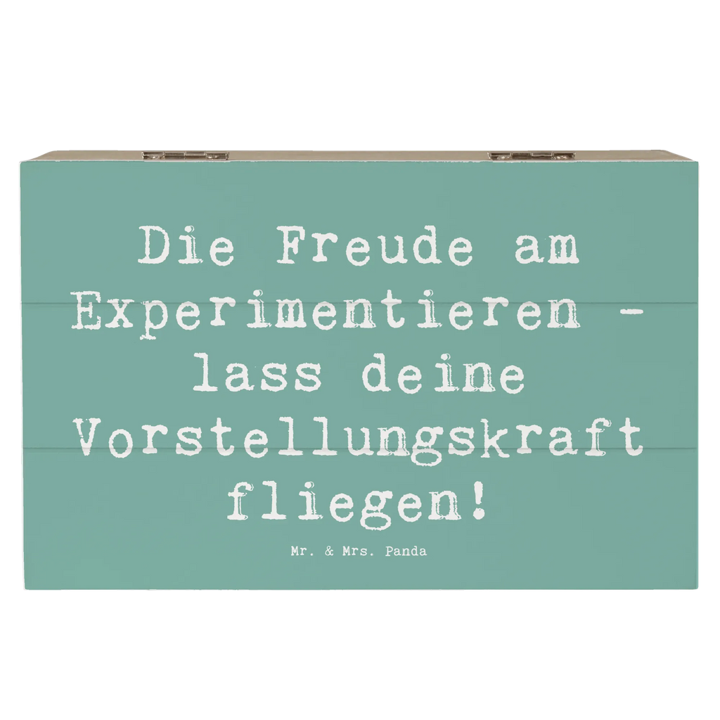 Holzkiste Spruch Die Freude am Experimentieren XXL, Schatulle, Erinnerungsbox, Geschenkbox, Aufbewahrungsbox, Dekokiste, Geschenkdose, Truhe, Kiste, Schatzkiste, Erinnerungskiste, Holzkiste