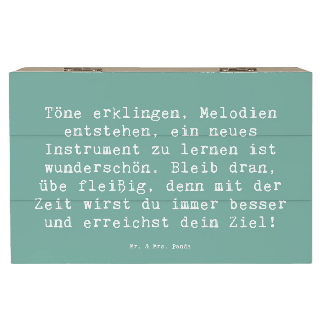 Wooden chest Saying Töne erklingen, Melodien entstehen, ein neues Instrument zu lernen ist wunderschön. Bleib dran, übe fleißig, denn mit der Zeit wirst du immer besser und erreichst dein Ziel! Aufbewahrungsbox, XXL, Kiste, Holzkiste, Truhe, Geschenkdose, Schatzkiste, Schatulle, Geschenkbox, Dekokiste, Erinnerungsbox, Erinnerungskiste