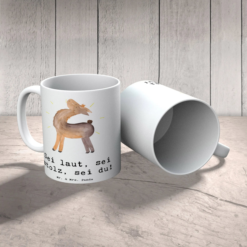 Tasse Sei du Mutig Keramiktasse, Tasse mit Zitaten, Tasse, Kaffeetasse, Bürotasse, Teetasse, Porzellantasse, Geschenktasse, Tasse mit Motiven