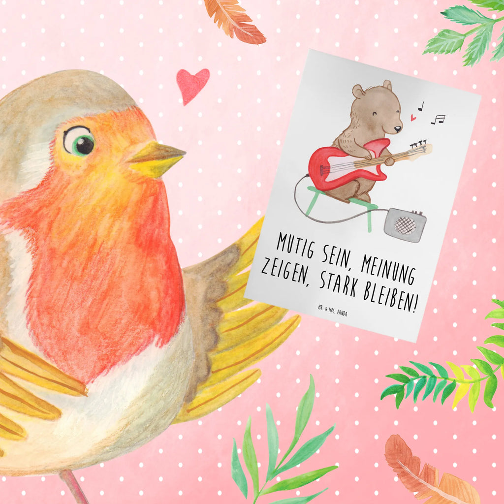 Greetings card Mutig sein, Meinung zeigen, stark bleiben! Einladungskarte, Ansichtskarten, Hochzeitskarte, Klappkarte, Grußkarte, Glückwunschkarte, Geburtstagskarte, Karte