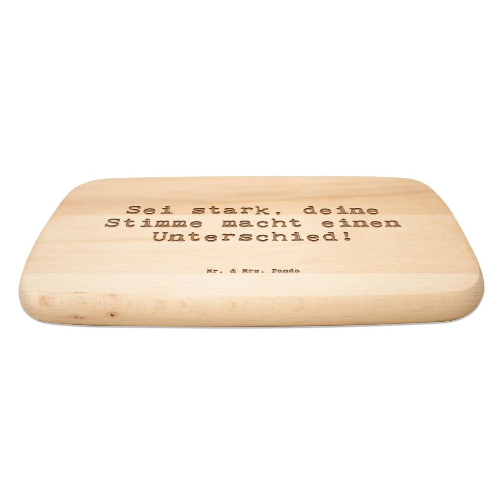 Serving board Saying Sei stark, deine Stimme macht einen Unterschied! breakfast board, Board, cutting board