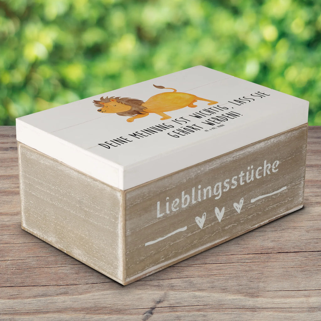Holzkiste Mutig zu seinen Meinungen stehen Kiste, Erinnerungsbox, Erinnerungskiste, Dekokiste, Truhe, Geschenkbox, Schatulle, XXL, Schatzkiste, Aufbewahrungsbox, Geschenkdose, Holzkiste
