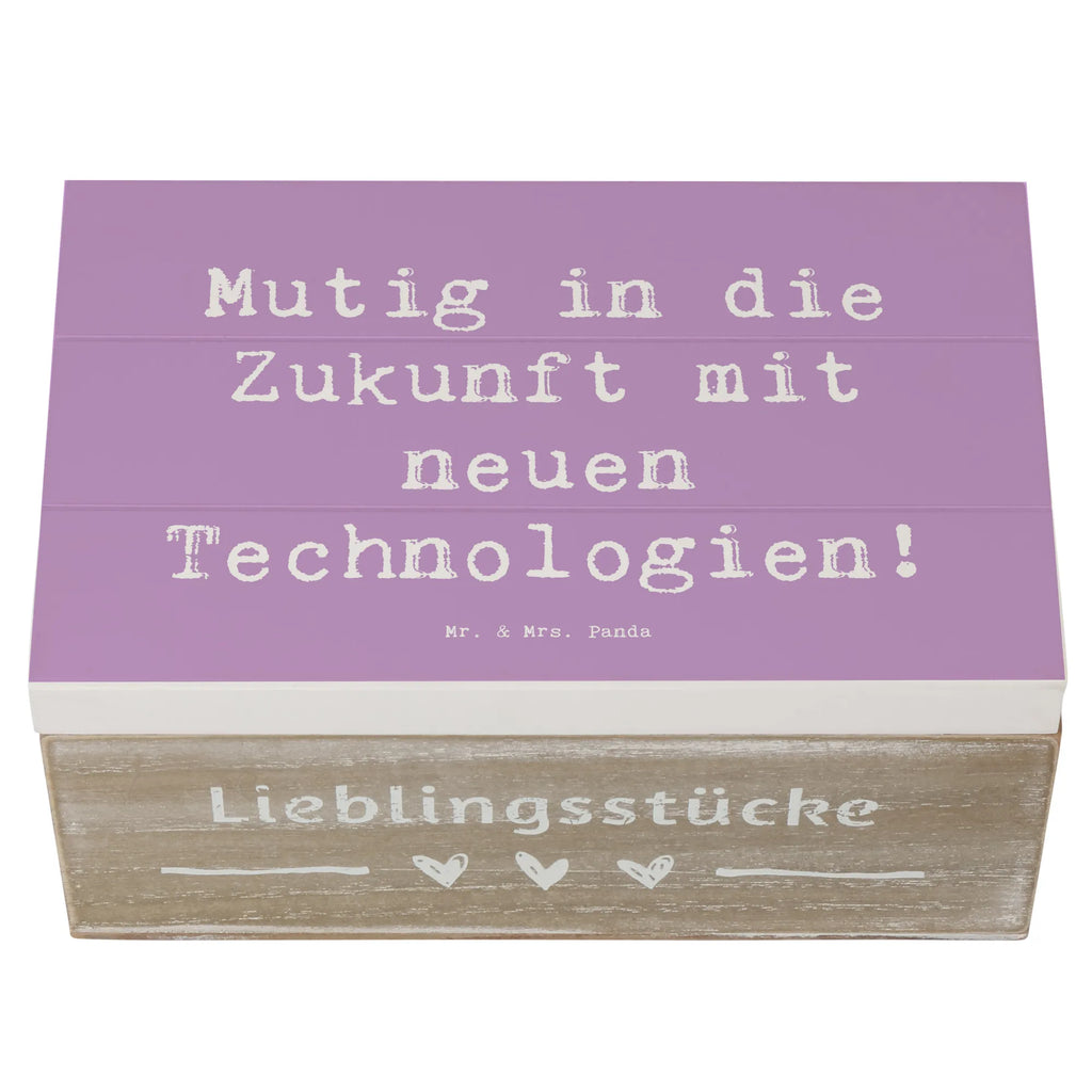 Holzkiste Spruch Neuen Technologien begegnen Dekokiste, Truhe, Erinnerungsbox, Schatzkiste, Aufbewahrungsbox, Kiste, Schatulle, XXL, Erinnerungskiste, Holzkiste, Geschenkbox, Geschenkdose