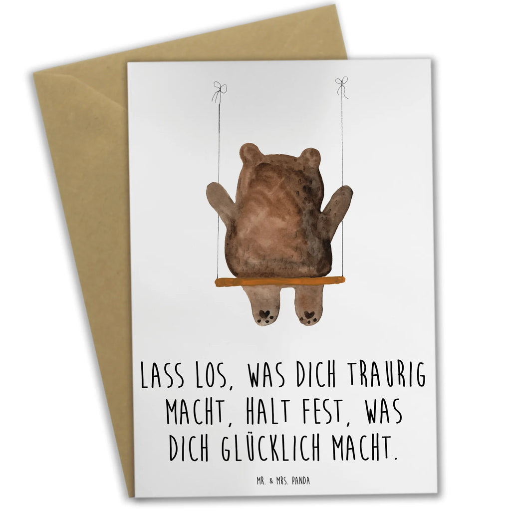 Greetings card Lass los, was dich traurig macht, halt fest, was dich glücklich macht. Geburtstagskarte, Ansichtskarten, Klappkarte, Einladungskarte, Hochzeitskarte, Karte, Grußkarte, Glückwunschkarte