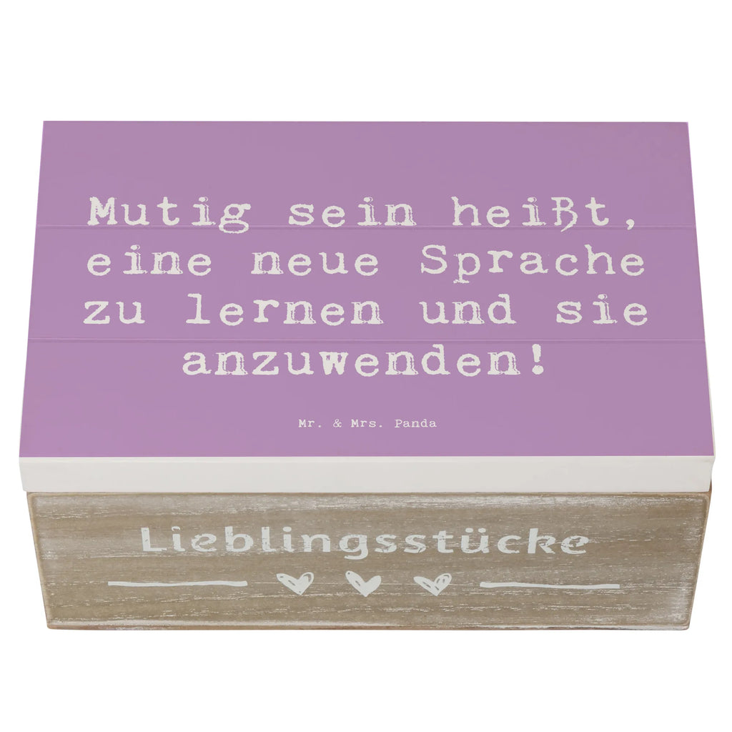 Holzkiste Spruch Sprachen Lernen und Anwenden Schatzkiste, Erinnerungsbox, Dekokiste, Aufbewahrungsbox, Kiste, Erinnerungskiste, Holzkiste, Geschenkdose, Geschenkbox, XXL, Schatulle, Truhe