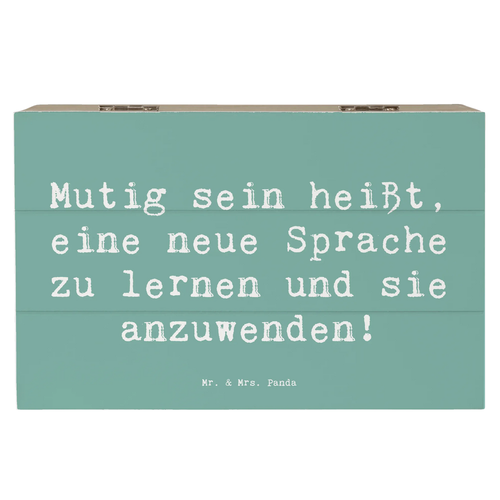 Holzkiste Spruch Sprachen Lernen und Anwenden Schatzkiste, Erinnerungsbox, Dekokiste, Aufbewahrungsbox, Kiste, Erinnerungskiste, Holzkiste, Geschenkdose, Geschenkbox, XXL, Schatulle, Truhe