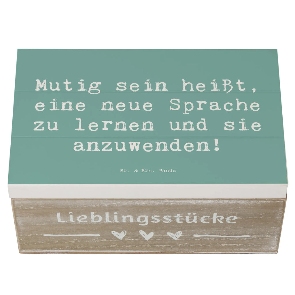 Holzkiste Spruch Sprachen Lernen und Anwenden Schatzkiste, Erinnerungsbox, Dekokiste, Aufbewahrungsbox, Kiste, Erinnerungskiste, Holzkiste, Geschenkdose, Geschenkbox, XXL, Schatulle, Truhe