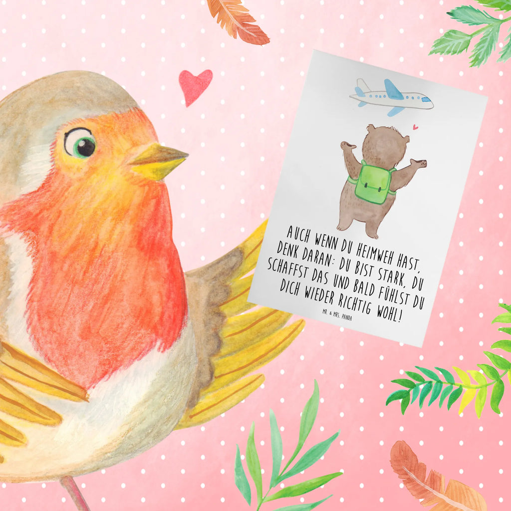 Greetings card Auch wenn du Heimweh hast, denk daran: Du bist stark, du schaffst das und bald fühlst du dich wieder richtig wohl! Glückwunschkarte, Geburtstagskarte, Hochzeitskarte, Ansichtskarten, Einladungskarte, Grußkarte, Klappkarte, Karte