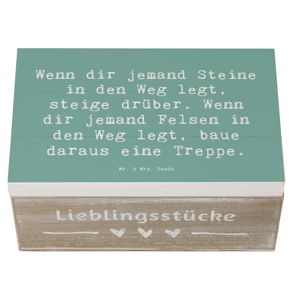 Holzkiste Spruch Stolpersteine im Alltag meistern Schatulle, Geschenkbox, Erinnerungsbox, Kiste, Holzkiste, Geschenkdose, Erinnerungskiste, Dekokiste, Truhe, Schatzkiste, Aufbewahrungsbox, XXL