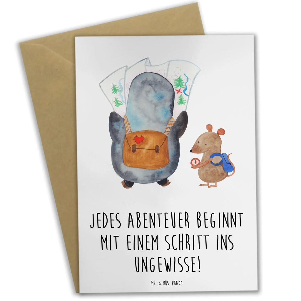 Greetings card Jedes Abenteuer beginnt mit einem Schritt ins Ungewisse! Grußkarte, Hochzeitskarte, Glückwunschkarte, Karte, Klappkarte, Einladungskarte, Ansichtskarten, Geburtstagskarte