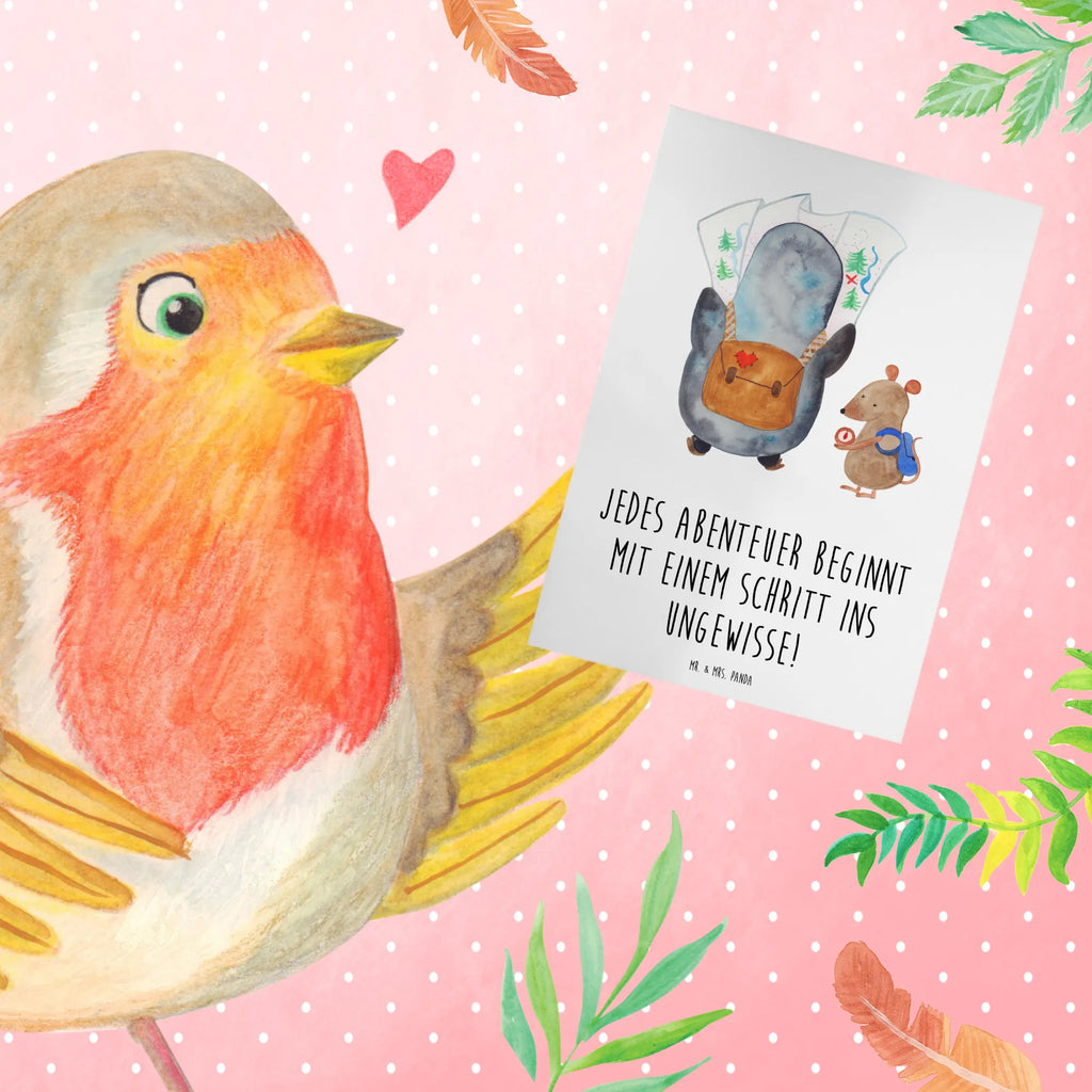 Greetings card Jedes Abenteuer beginnt mit einem Schritt ins Ungewisse! Grußkarte, Hochzeitskarte, Glückwunschkarte, Karte, Klappkarte, Einladungskarte, Ansichtskarten, Geburtstagskarte