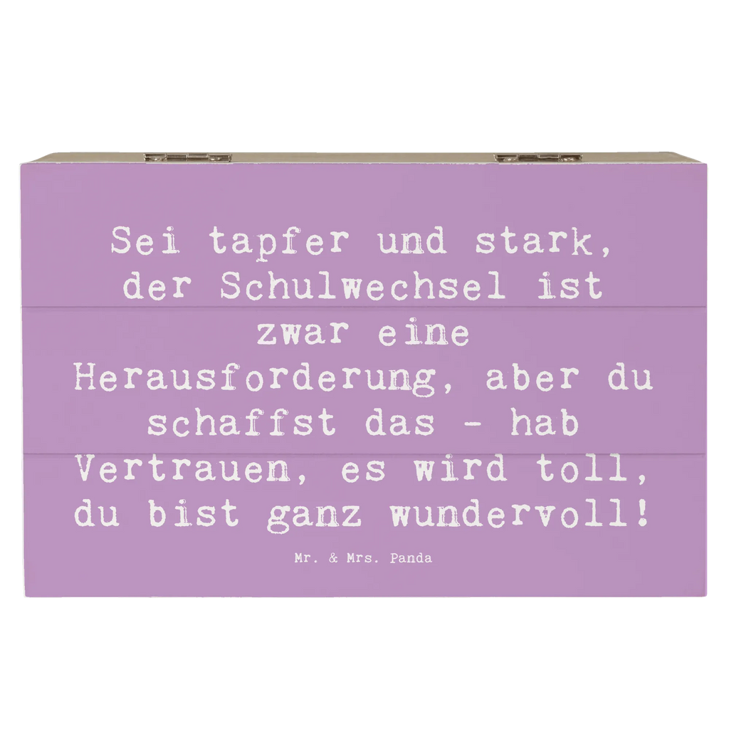 Wooden chest Saying Sei tapfer und stark, der Schulwechsel ist zwar eine Herausforderung, aber du schaffst das - hab Vertrauen, es wird toll, du bist ganz wundervoll! Schatulle, Geschenkbox, Erinnerungsbox, XXL, Kiste, Erinnerungskiste, Truhe, Schatzkiste, Geschenkdose, Aufbewahrungsbox, Holzkiste, Dekokiste