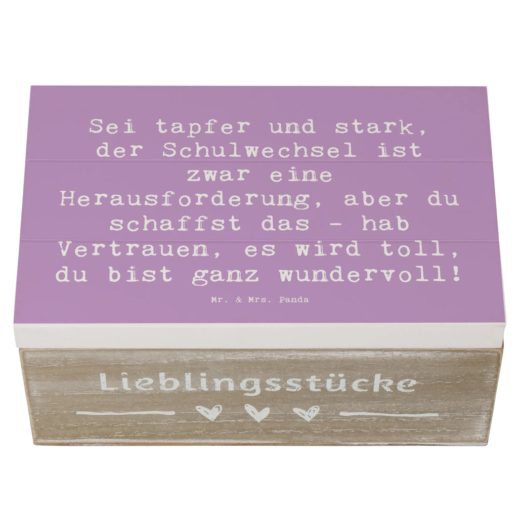Wooden chest Saying Sei tapfer und stark, der Schulwechsel ist zwar eine Herausforderung, aber du schaffst das - hab Vertrauen, es wird toll, du bist ganz wundervoll! Schatulle, Geschenkbox, Erinnerungsbox, XXL, Kiste, Erinnerungskiste, Truhe, Schatzkiste, Geschenkdose, Aufbewahrungsbox, Holzkiste, Dekokiste