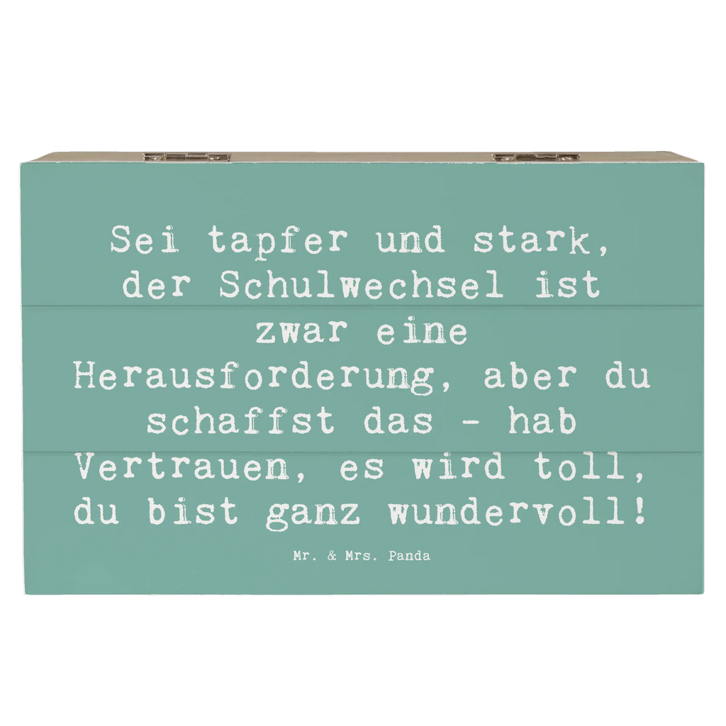Wooden chest Saying Sei tapfer und stark, der Schulwechsel ist zwar eine Herausforderung, aber du schaffst das - hab Vertrauen, es wird toll, du bist ganz wundervoll! Schatulle, Geschenkbox, Erinnerungsbox, XXL, Kiste, Erinnerungskiste, Truhe, Schatzkiste, Geschenkdose, Aufbewahrungsbox, Holzkiste, Dekokiste