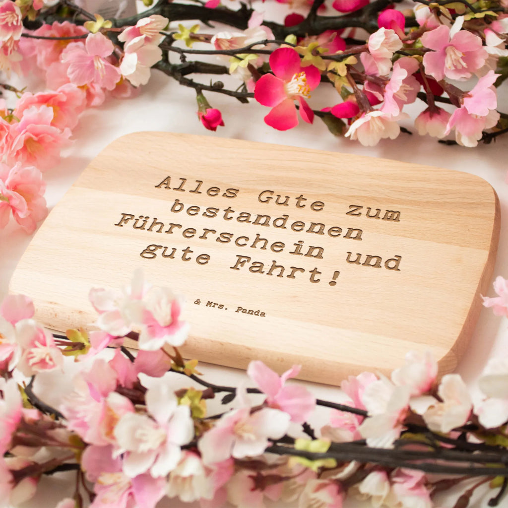 Serving board Saying Alles Gute zum bestandenen Führerschein und gute Fahrt! breakfast board, Board, cutting board