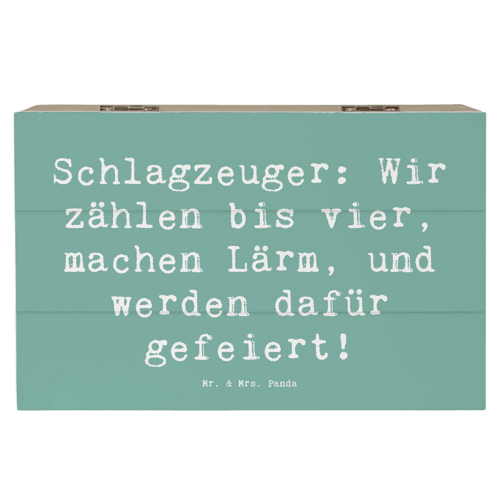 Wooden chest Saying Schlagzeuger: Wir zählen bis vier, machen Lärm, und werden dafür gefeiert! Geschenkbox, Erinnerungsbox, Schatulle, Kiste, Erinnerungskiste, Holzkiste, Schatzkiste, Dekokiste, Truhe, Geschenkdose, XXL, Aufbewahrungsbox, Instrumente, Geschenke Musiker, Musikliebhaber