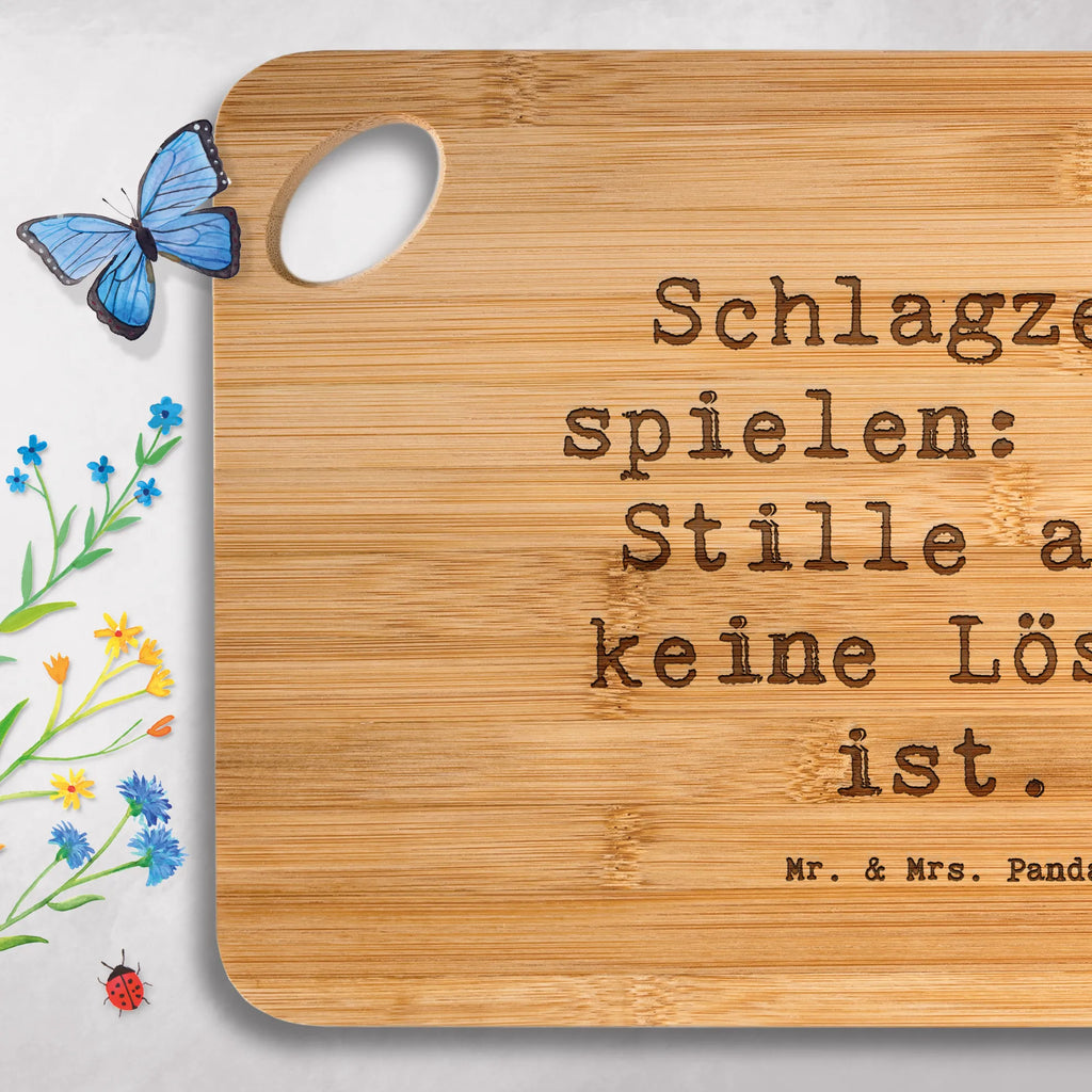 Bamboo chopping board Saying Schlagzeug spielen: Weil Stille auch keine Lösung ist. robust, cutting block, board, bamboo, wood, engraving, nature, kitchen, carving board, kitchen board, breakfast, dulcimer, breakfast board, cutting board, solid, slices, Instruments, gifts for musicians, music enthusiasts