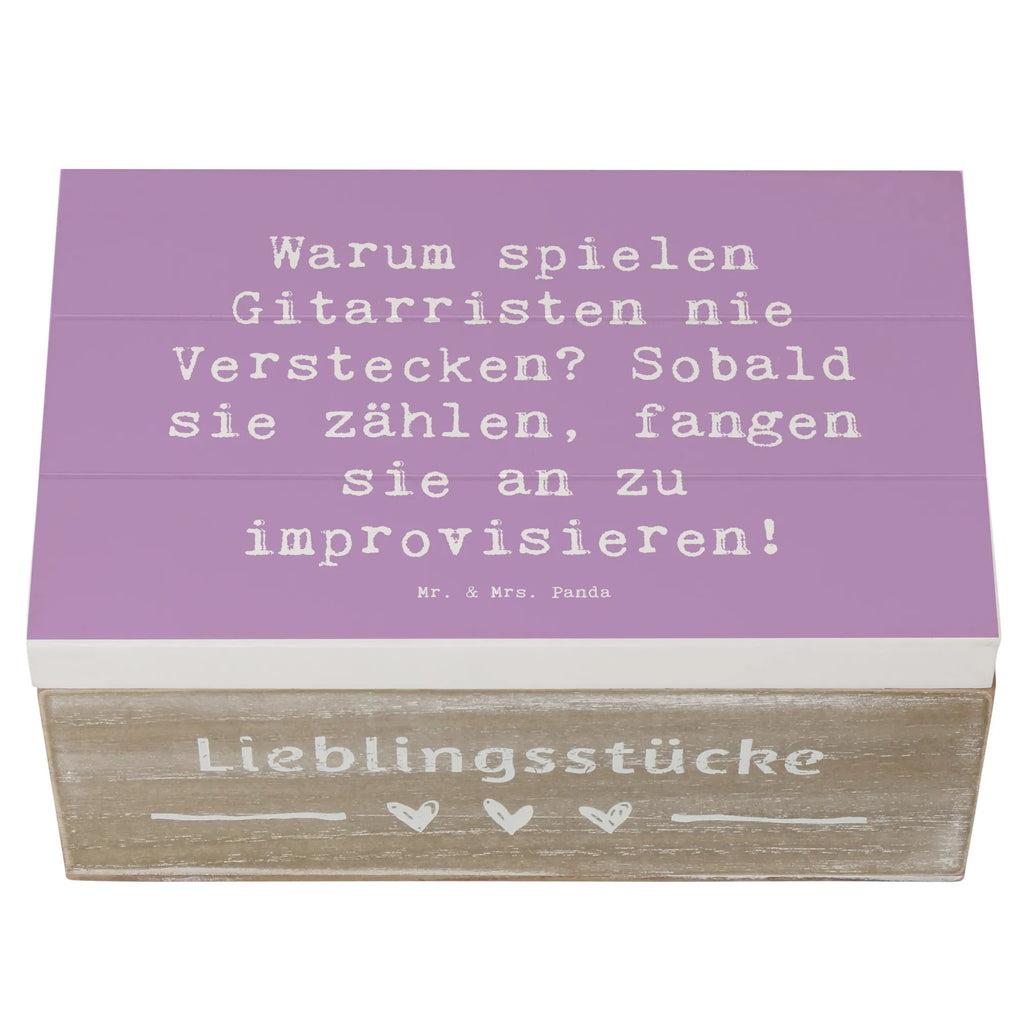 Holzkiste Spruch Gitarre Improvisation Schatzkiste, Truhe, Erinnerungskiste, Geschenkbox, Holzkiste, Erinnerungsbox, XXL, Kiste, Dekokiste, Schatulle, Aufbewahrungsbox, Geschenkdose, Instrumente, Geschenke Musiker, Musikliebhaber