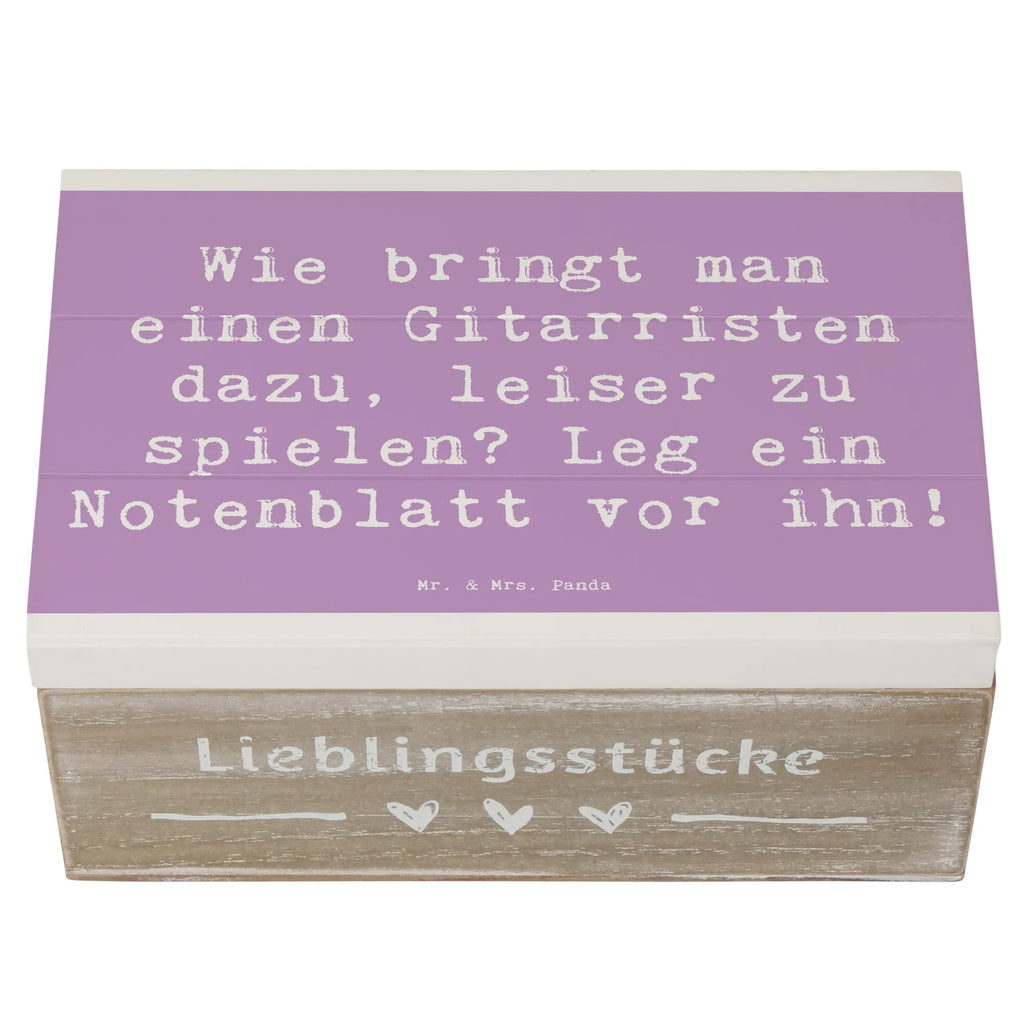 Holzkiste Spruch Gitarren Trick Erinnerungskiste, Erinnerungsbox, Geschenkbox, Kiste, Dekokiste, Geschenkdose, Truhe, XXL, Holzkiste, Schatulle, Aufbewahrungsbox, Schatzkiste, Instrumente, Geschenke Musiker, Musikliebhaber