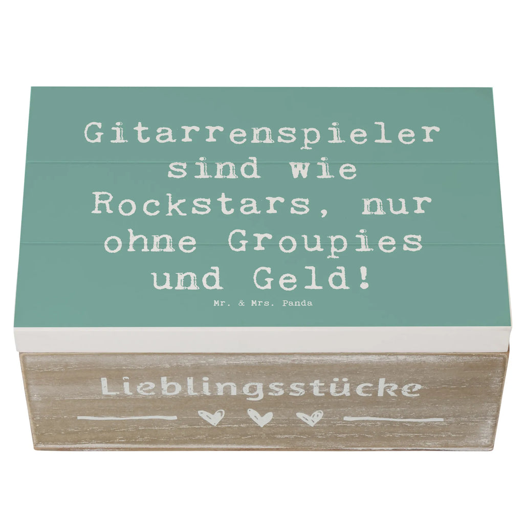 Holzkiste Spruch Gitarre Helden Schatzkiste, XXL, Kiste, Schatulle, Erinnerungskiste, Geschenkdose, Holzkiste, Geschenkbox, Dekokiste, Aufbewahrungsbox, Truhe, Erinnerungsbox, Instrumente, Geschenke Musiker, Musikliebhaber