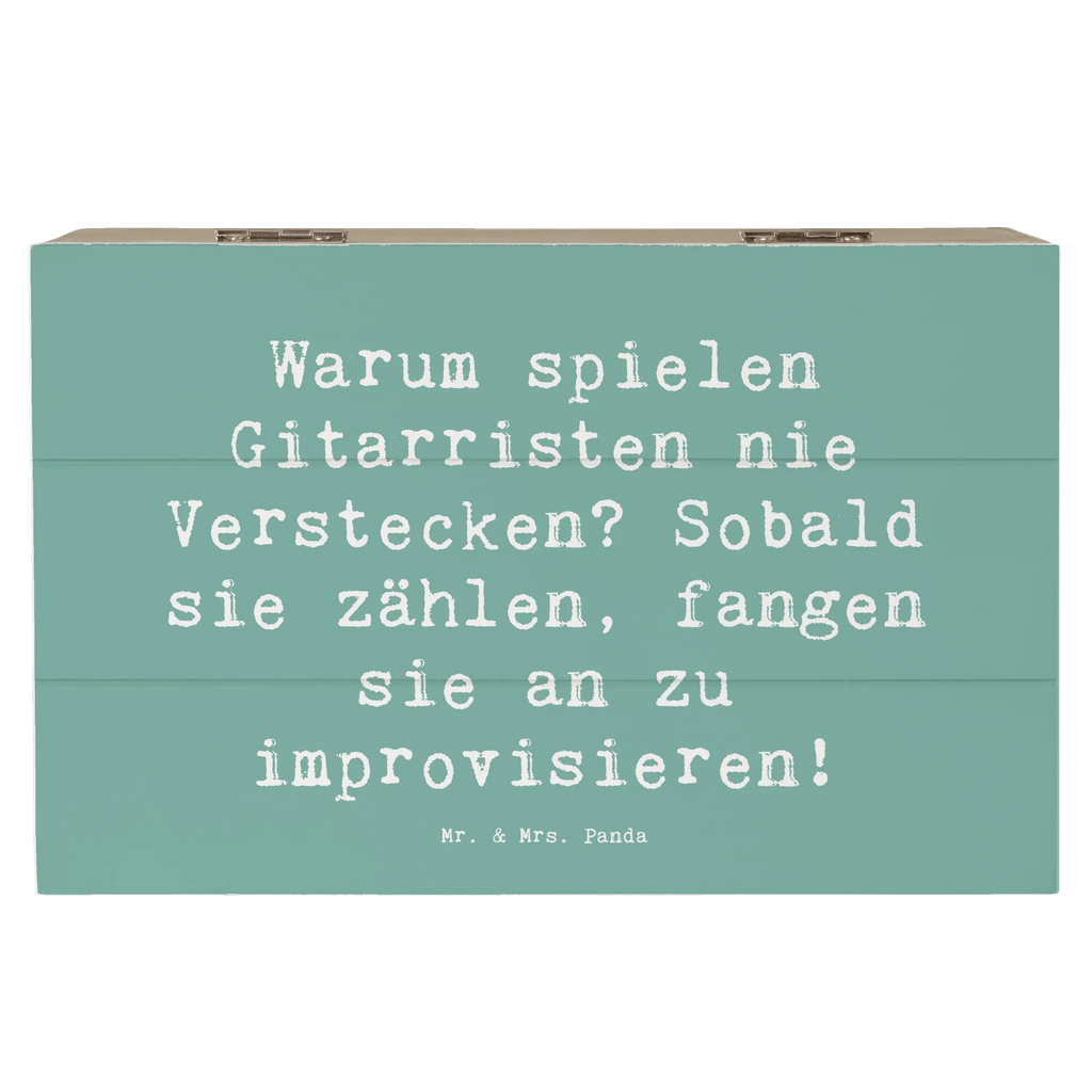 Holzkiste Spruch Gitarre Improvisation Schatzkiste, Truhe, Erinnerungskiste, Geschenkbox, Holzkiste, Erinnerungsbox, XXL, Kiste, Dekokiste, Schatulle, Aufbewahrungsbox, Geschenkdose, Instrumente, Geschenke Musiker, Musikliebhaber