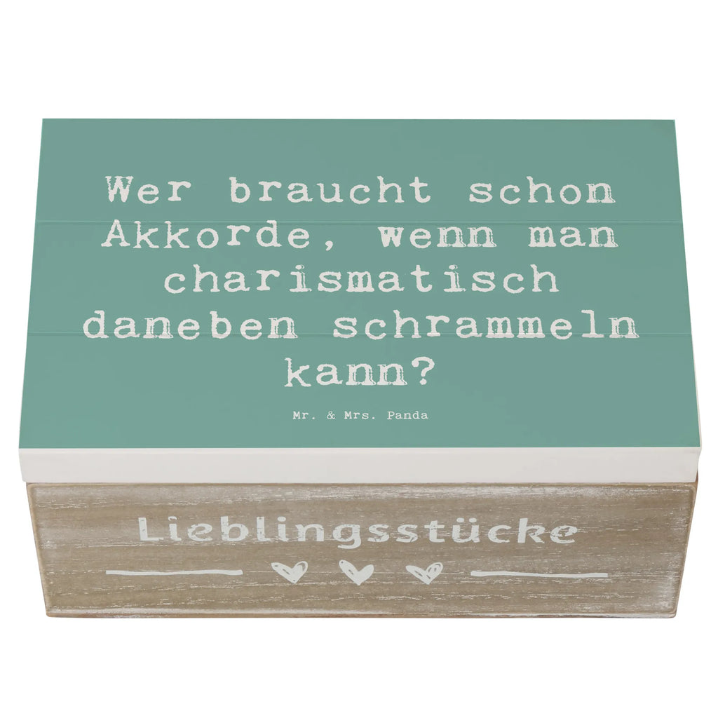Holzkiste Spruch Charisma Gitarre Erinnerungsbox, Holzkiste, Geschenkbox, Erinnerungskiste, Truhe, Dekokiste, Schatulle, Geschenkdose, Aufbewahrungsbox, Kiste, Schatzkiste, XXL, Instrumente, Geschenke Musiker, Musikliebhaber