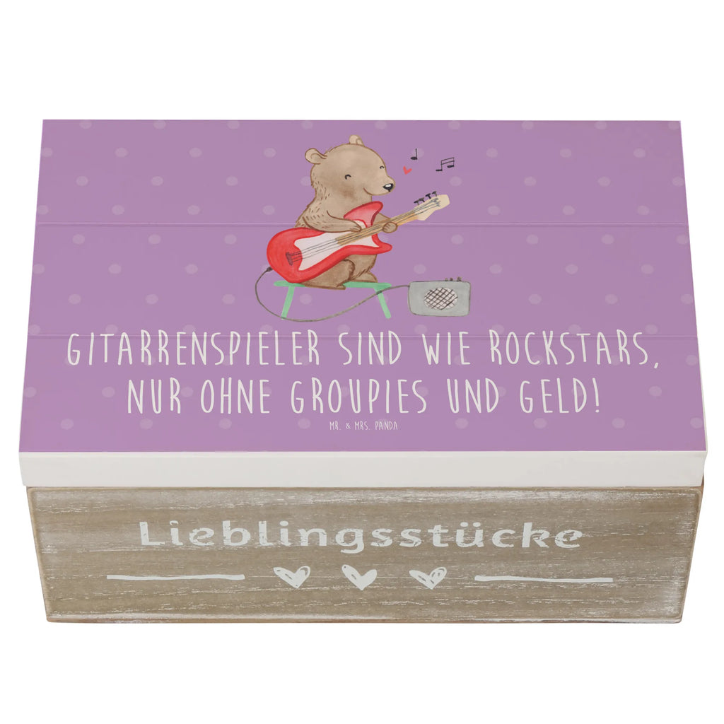 Holzkiste Gitarre Helden Erinnerungskiste, Geschenkbox, Geschenkdose, Kiste, Aufbewahrungsbox, Truhe, Schatulle, Holzkiste, Dekokiste, XXL, Erinnerungsbox, Schatzkiste, Instrumente, Geschenke Musiker, Musikliebhaber