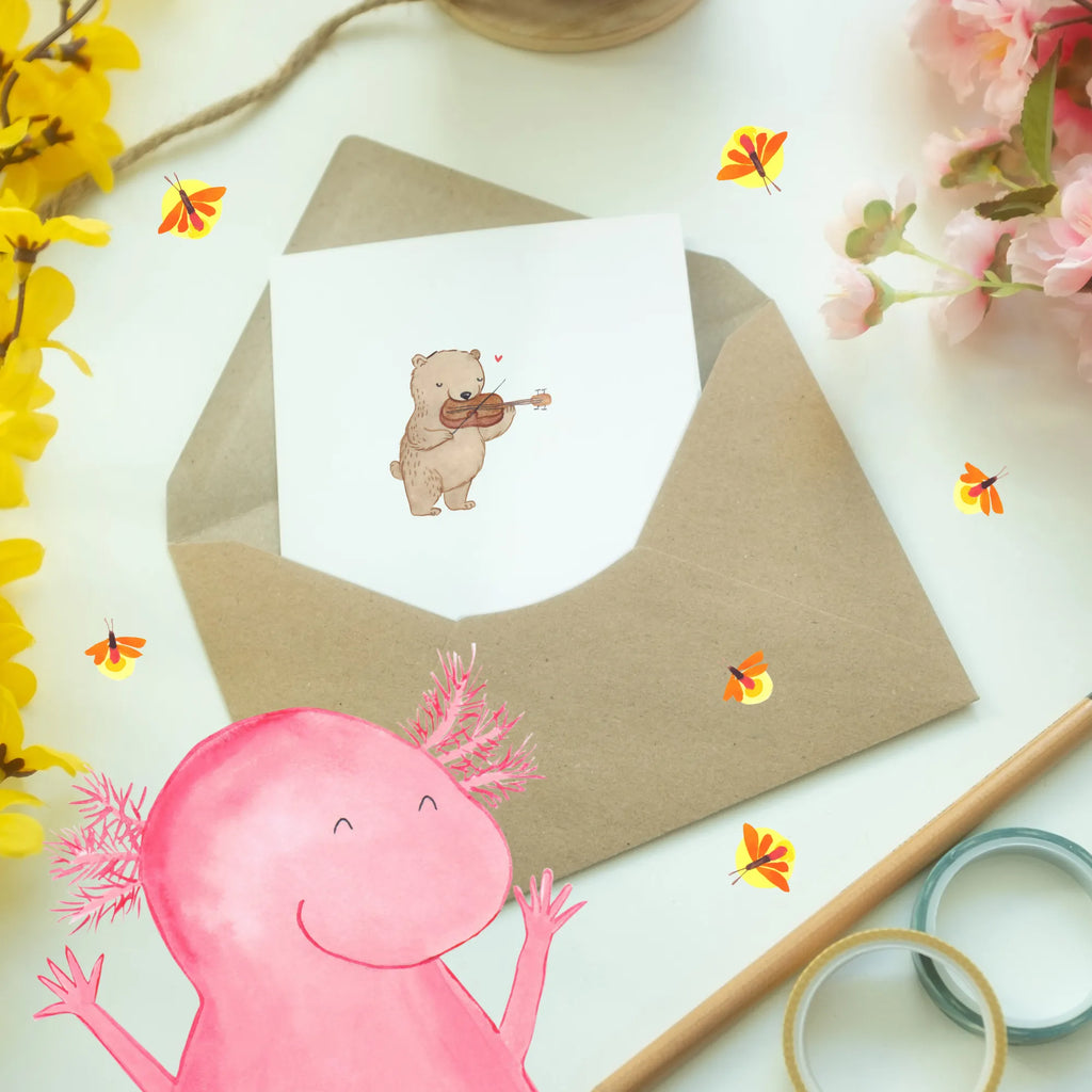 Greetings card Ohne Geige, keine Freude! Geburtstagskarte, Hochzeitskarte, Glückwunschkarte, Klappkarte, Grußkarte, Karte, Einladungskarte, Ansichtskarten, Instrumente, Geschenke Musiker, Musikliebhaber