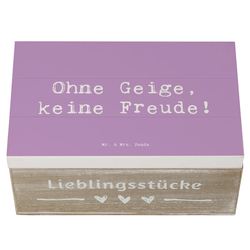 Holzkiste Spruch Geige Freude Erinnerungsbox, Truhe, Dekokiste, Holzkiste, Erinnerungskiste, Geschenkdose, Schatulle, Aufbewahrungsbox, XXL, Geschenkbox, Kiste, Schatzkiste, Instrumente, Geschenke Musiker, Musikliebhaber