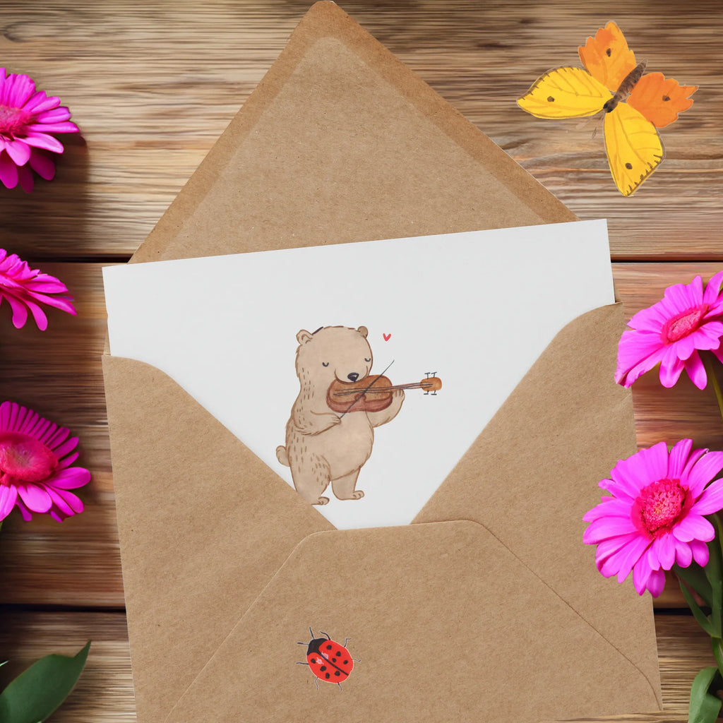 Deluxe Card Ohne Geige, keine Freude! Karte, Geburtstagskarte, Hochwertige Grußkarte, Klappkarte, Einladungskarte, Grußkarte, Hochzeitskarte, Glückwunschkarte, Hochwertige Klappkarte, Instrumente, Geschenke Musiker, Musikliebhaber