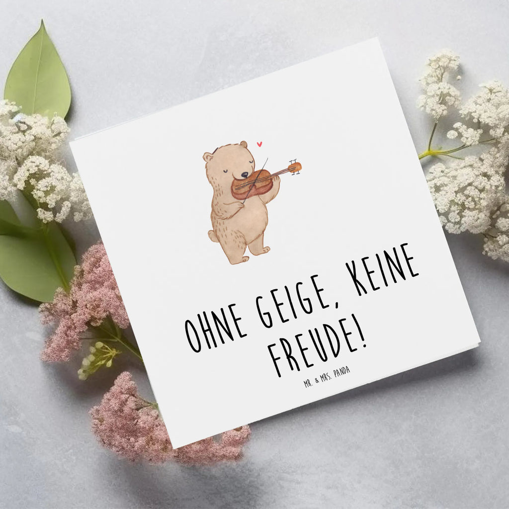 Deluxe Card Ohne Geige, keine Freude! Karte, Geburtstagskarte, Hochwertige Grußkarte, Klappkarte, Einladungskarte, Grußkarte, Hochzeitskarte, Glückwunschkarte, Hochwertige Klappkarte, Instrumente, Geschenke Musiker, Musikliebhaber